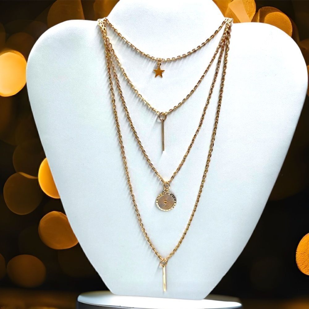 4-Strand Layered Necklace - HOT! - Picture 3 of 7